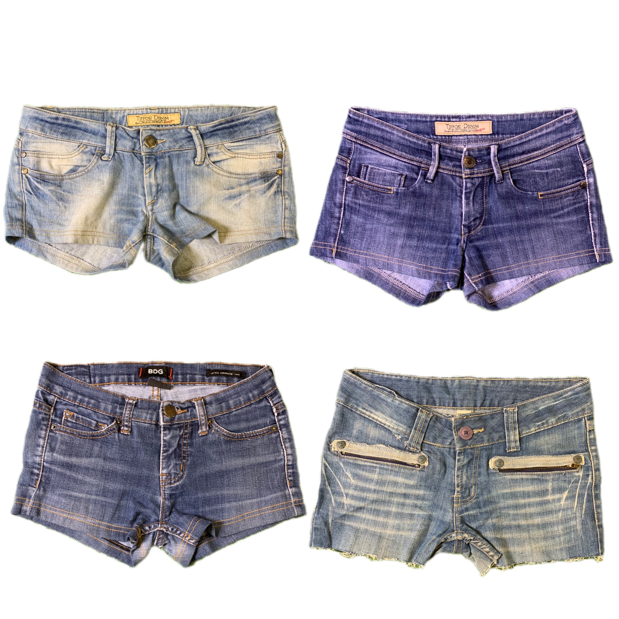 Y2K Denim Micro Mini Shorts RW-1655