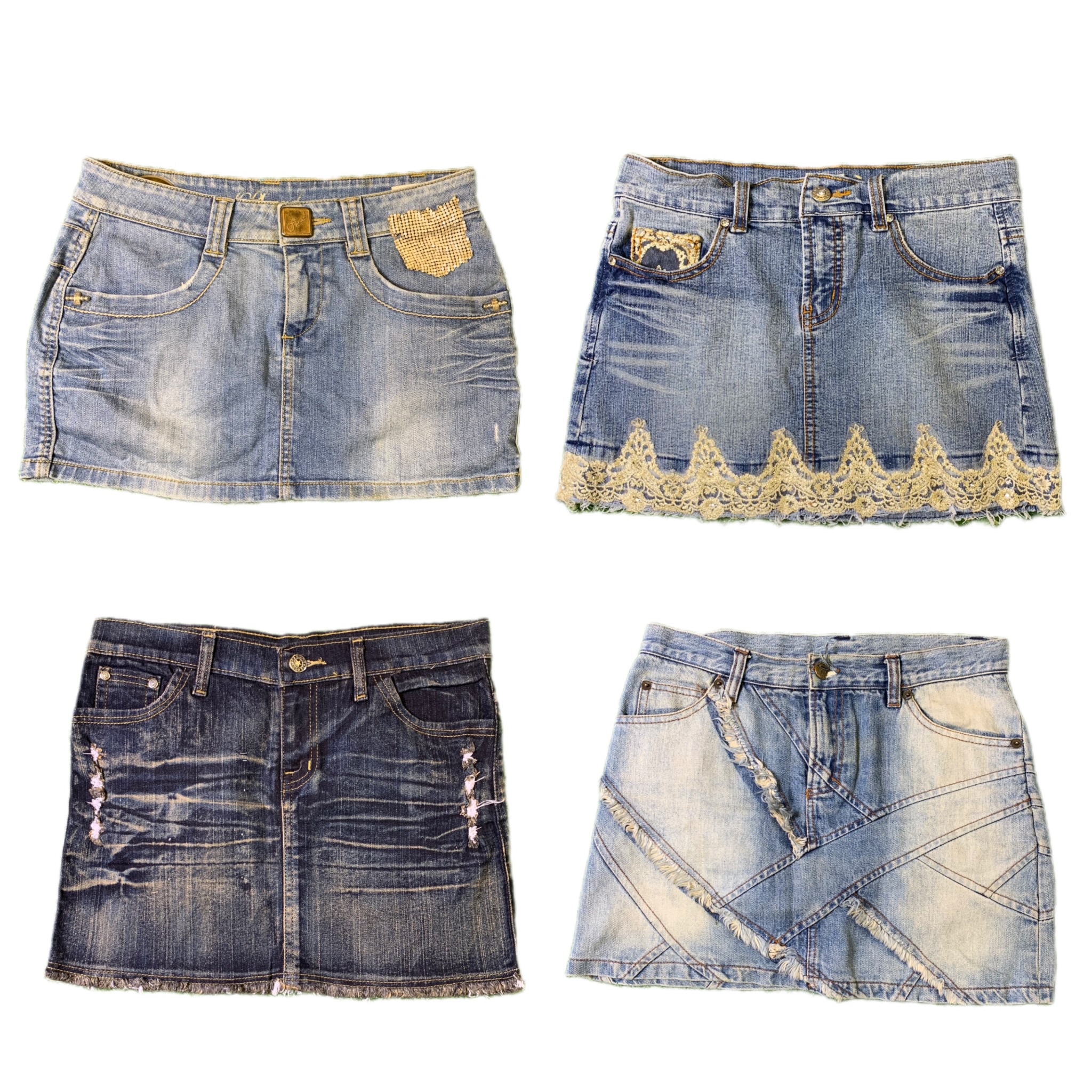Y2K IT Girl Denim Mini Skirs RW-1658