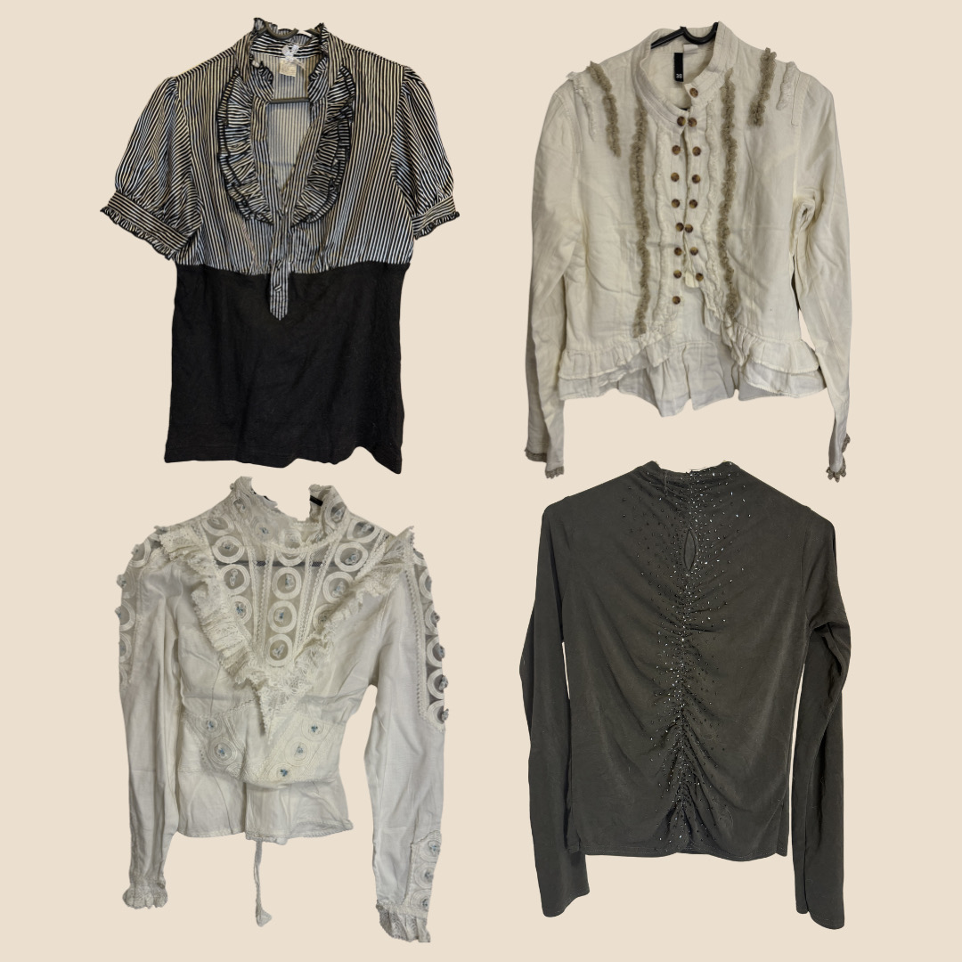 Y2K Soft Coquette Blouses