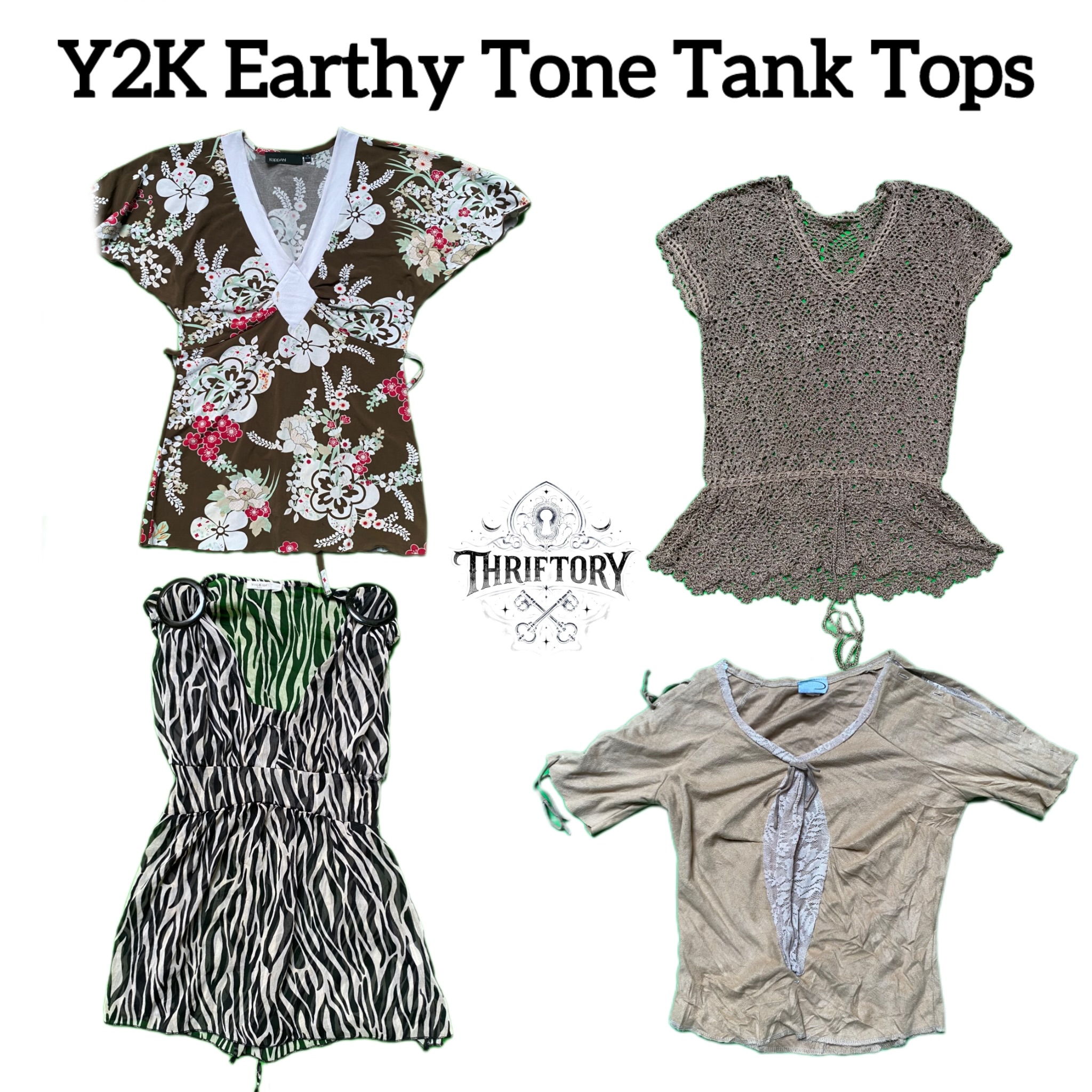 Y2K Earthy Tone Tank Tops TY-005