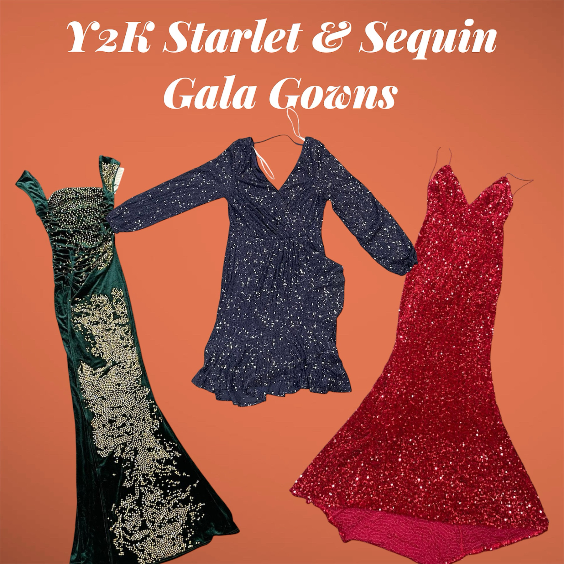 Y2K Starlet & Sequin Gala Gowns - (11/03)