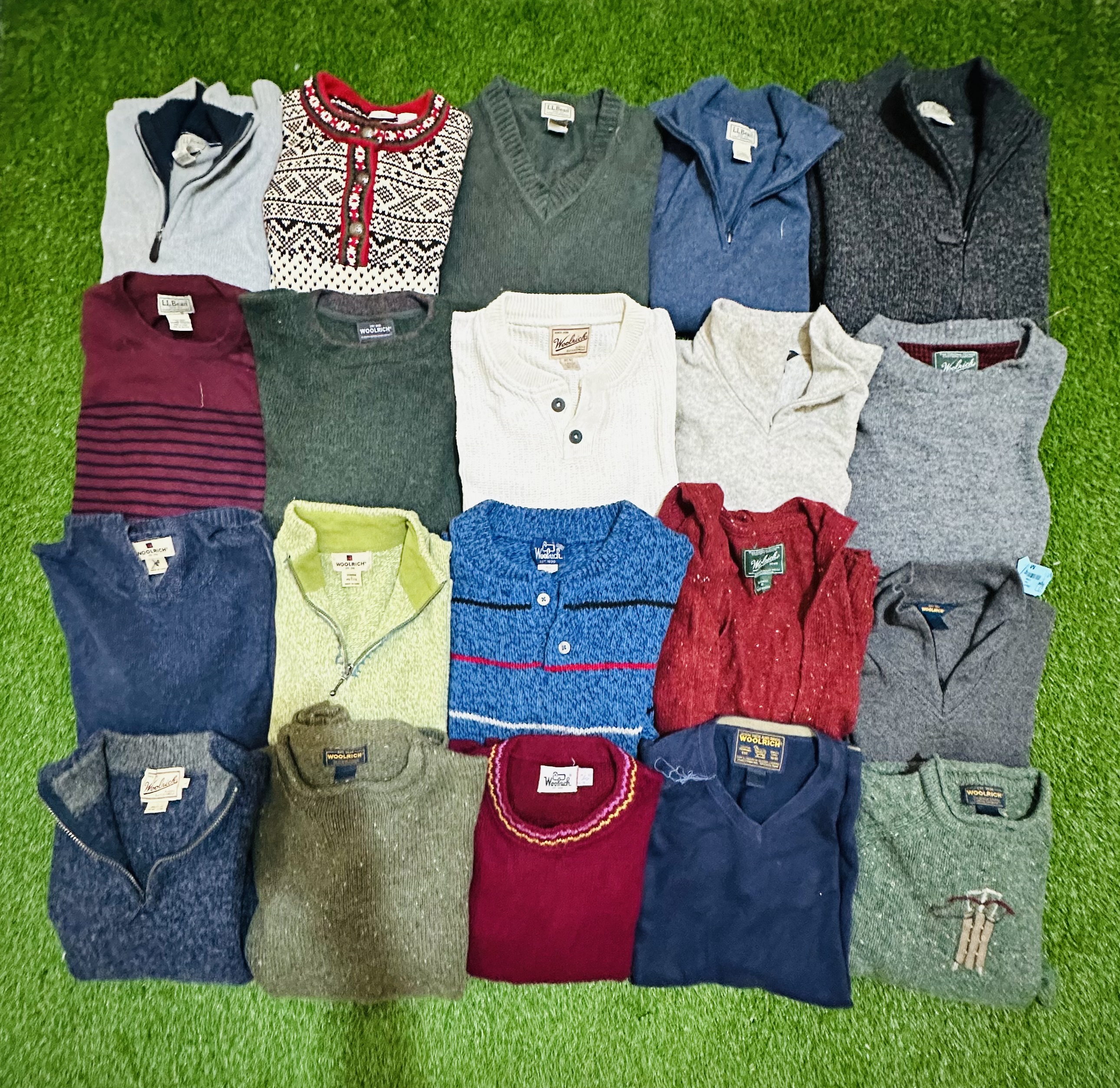 Woolrich and  LL.Bean sweater 20 pieces