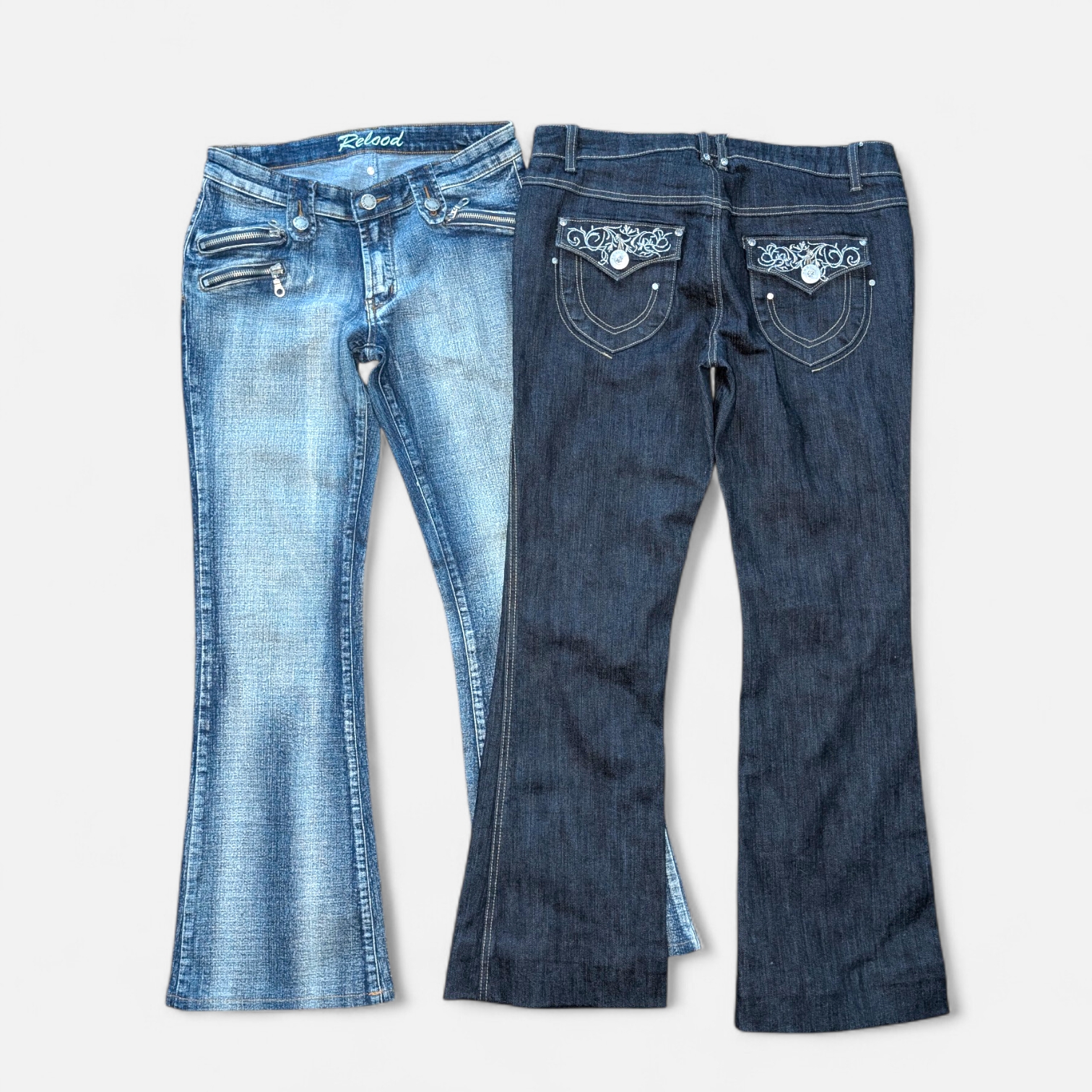 Jeans a zampa d'elefante Y2K anni '90