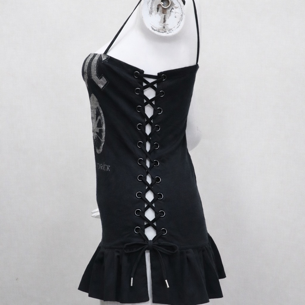 CR1408 Upcycled Graphic Corset Dress