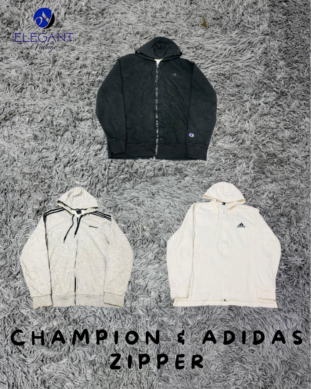 Champion & Adidas Zipper Hoodies - EVM0784