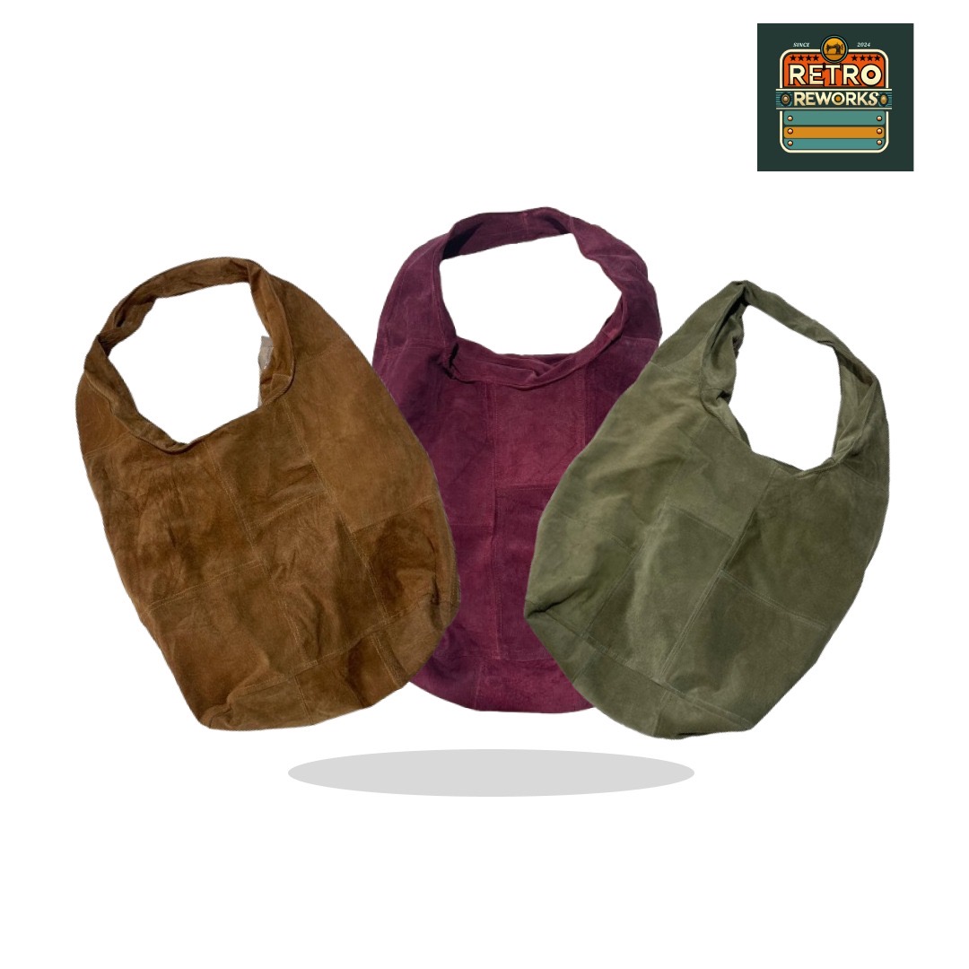 Upcycled Suede Hobo Bags