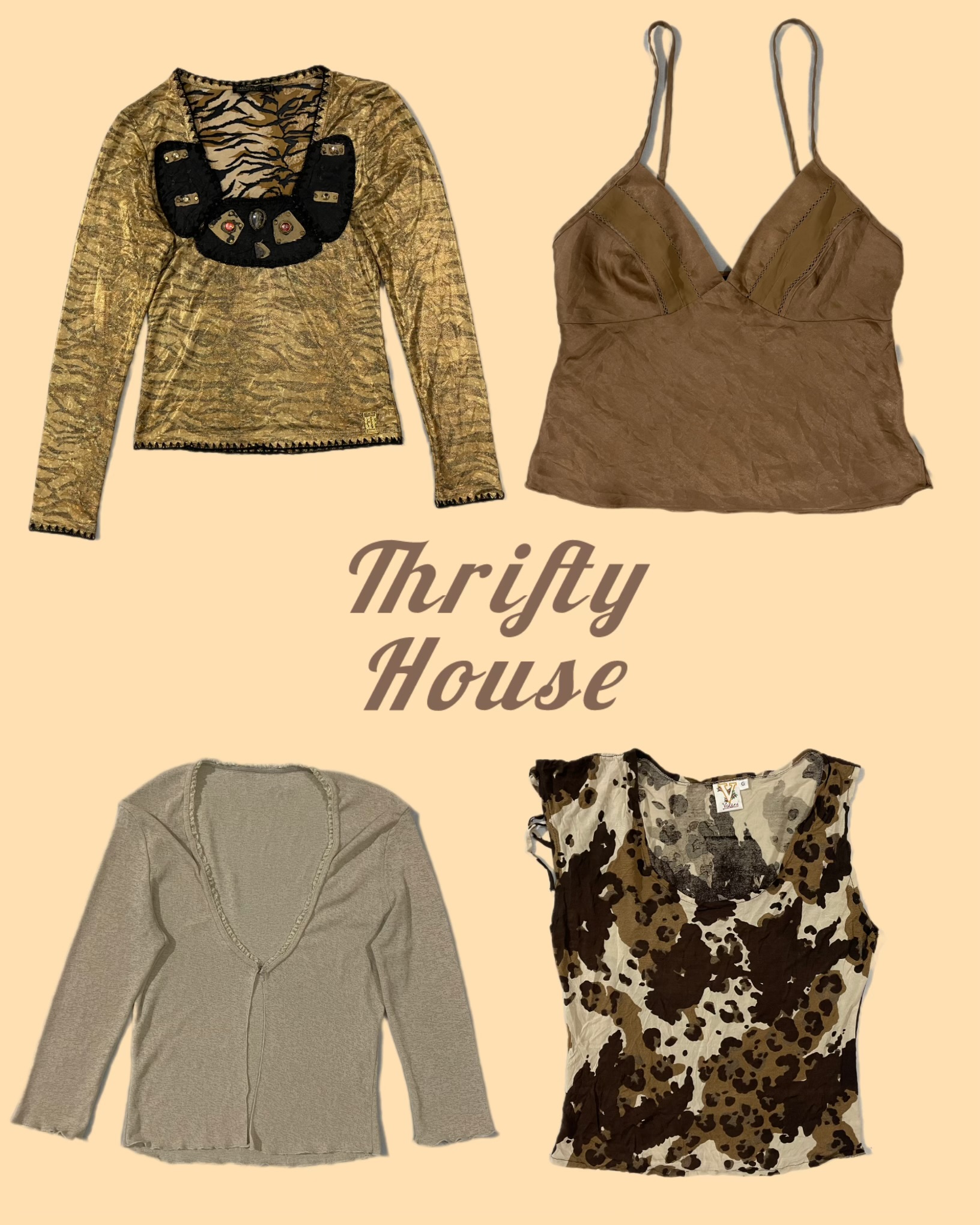 Y2K Earth Tone Drop Tops(TH/286)