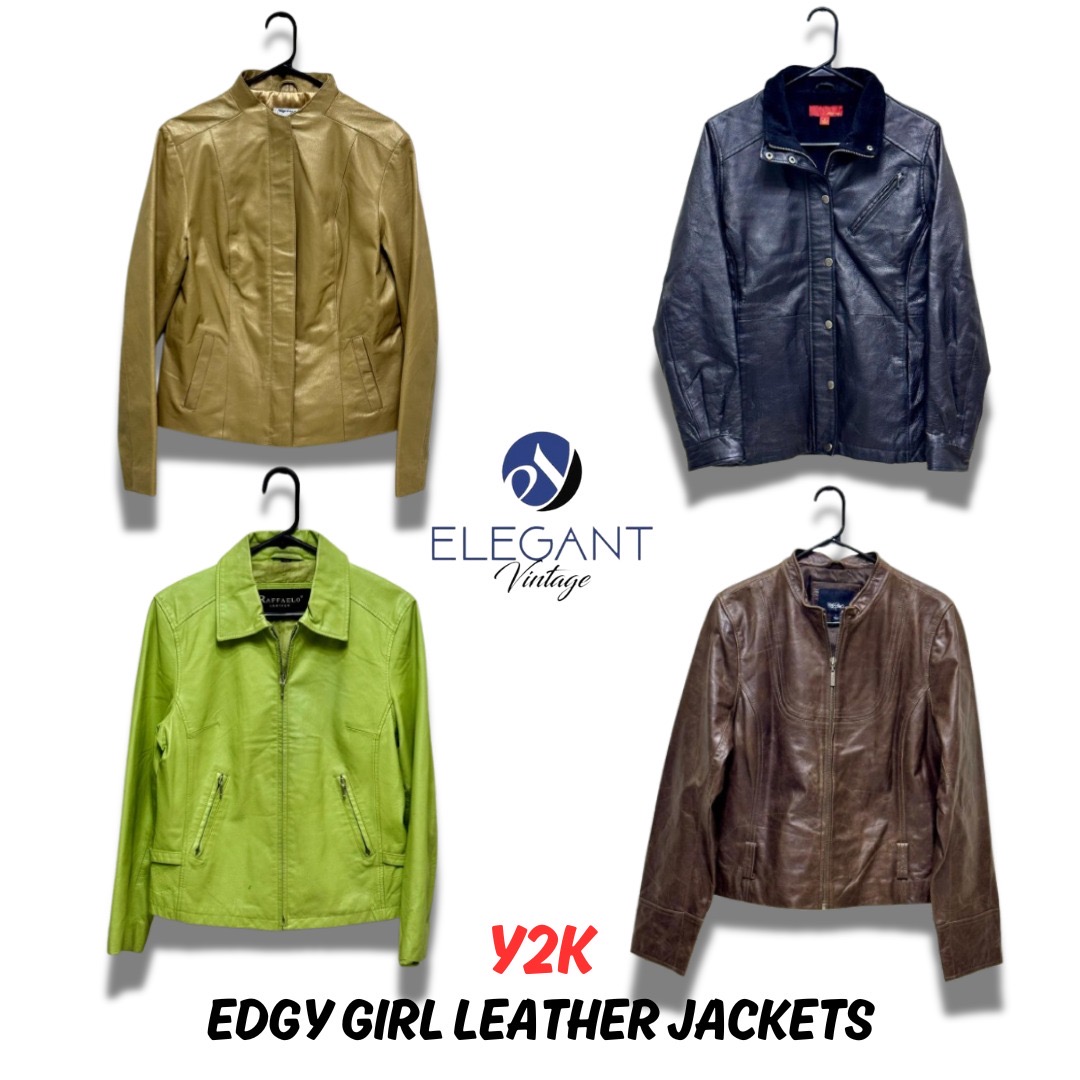 Y2K Edgy Girl Leather Jackets - EV0200
