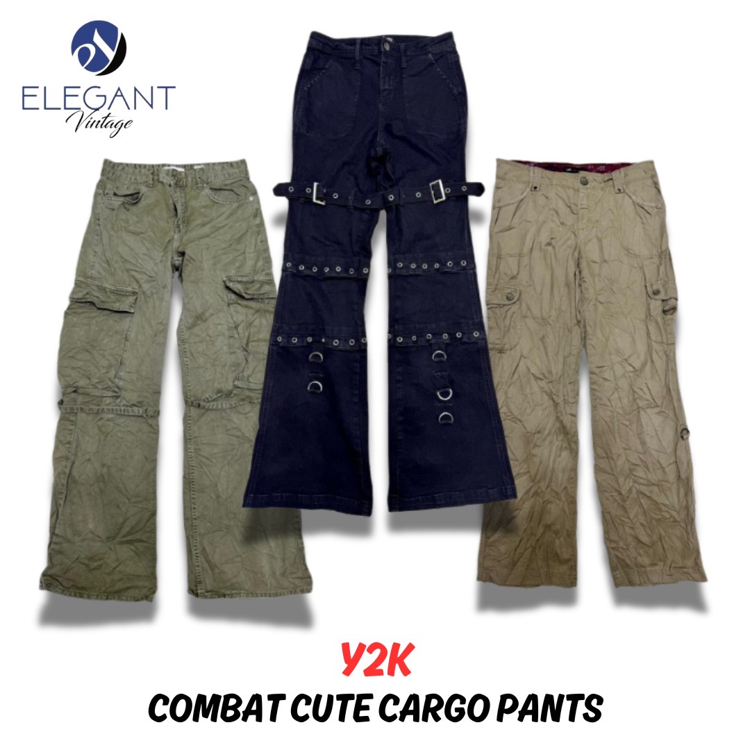 Y2K Combat Cut Cargo Pants - EV0243