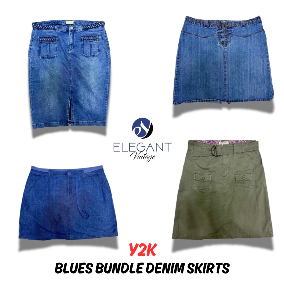 Y2K Blues Bundle Denim Skirts - EV0252