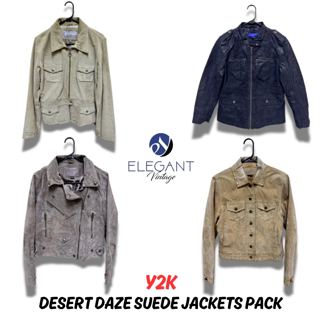 Y2K Desert Daze Suede Jackets - EV0254