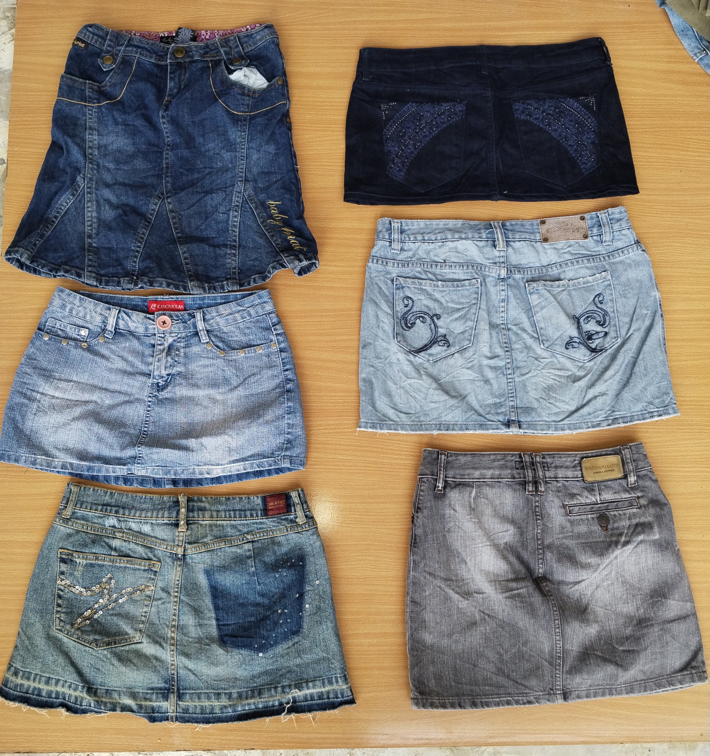 Jupes mini en denim vintage des années 90 (MSK-164..
