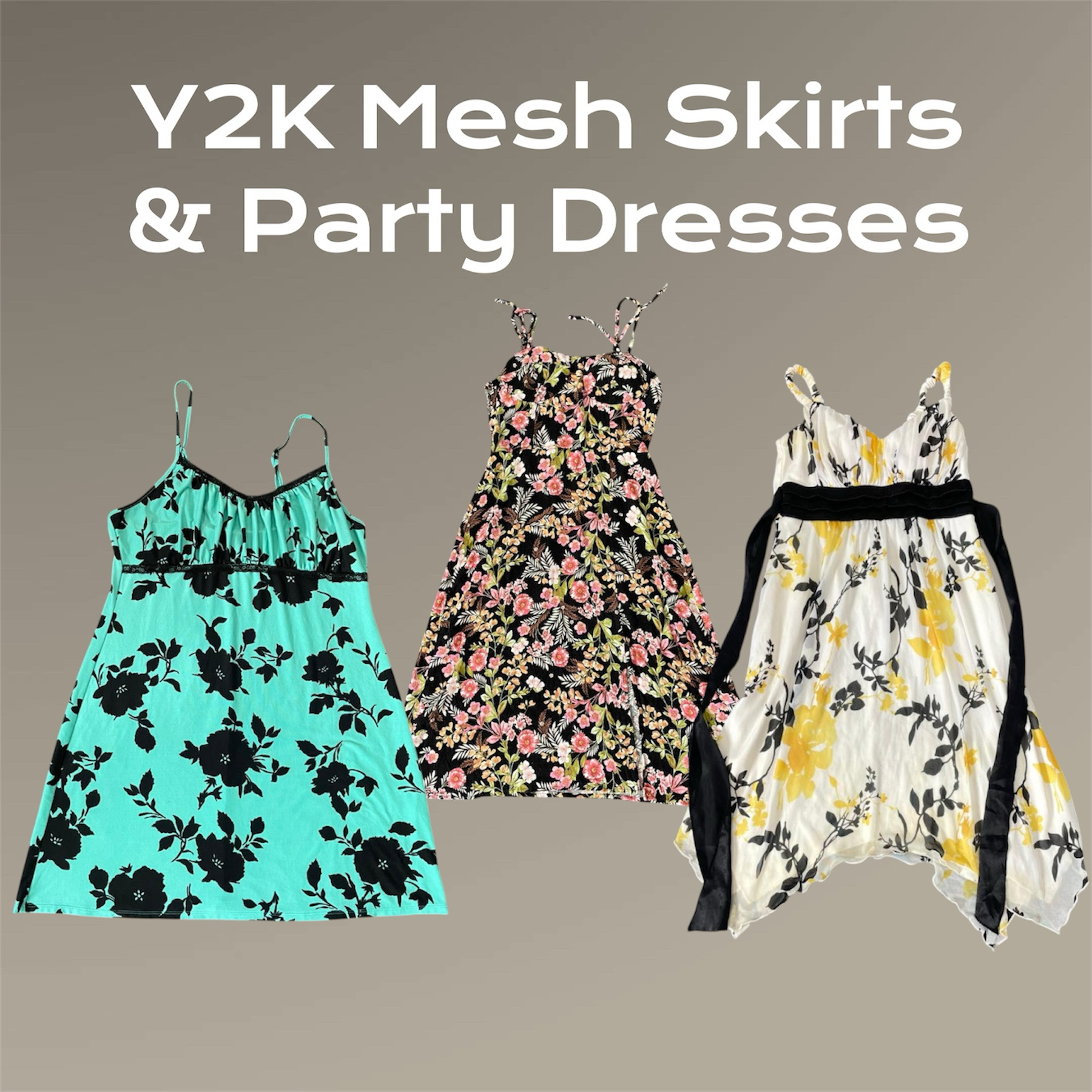 Y2K Mesh Skirts & Party Dresses - (12/03)