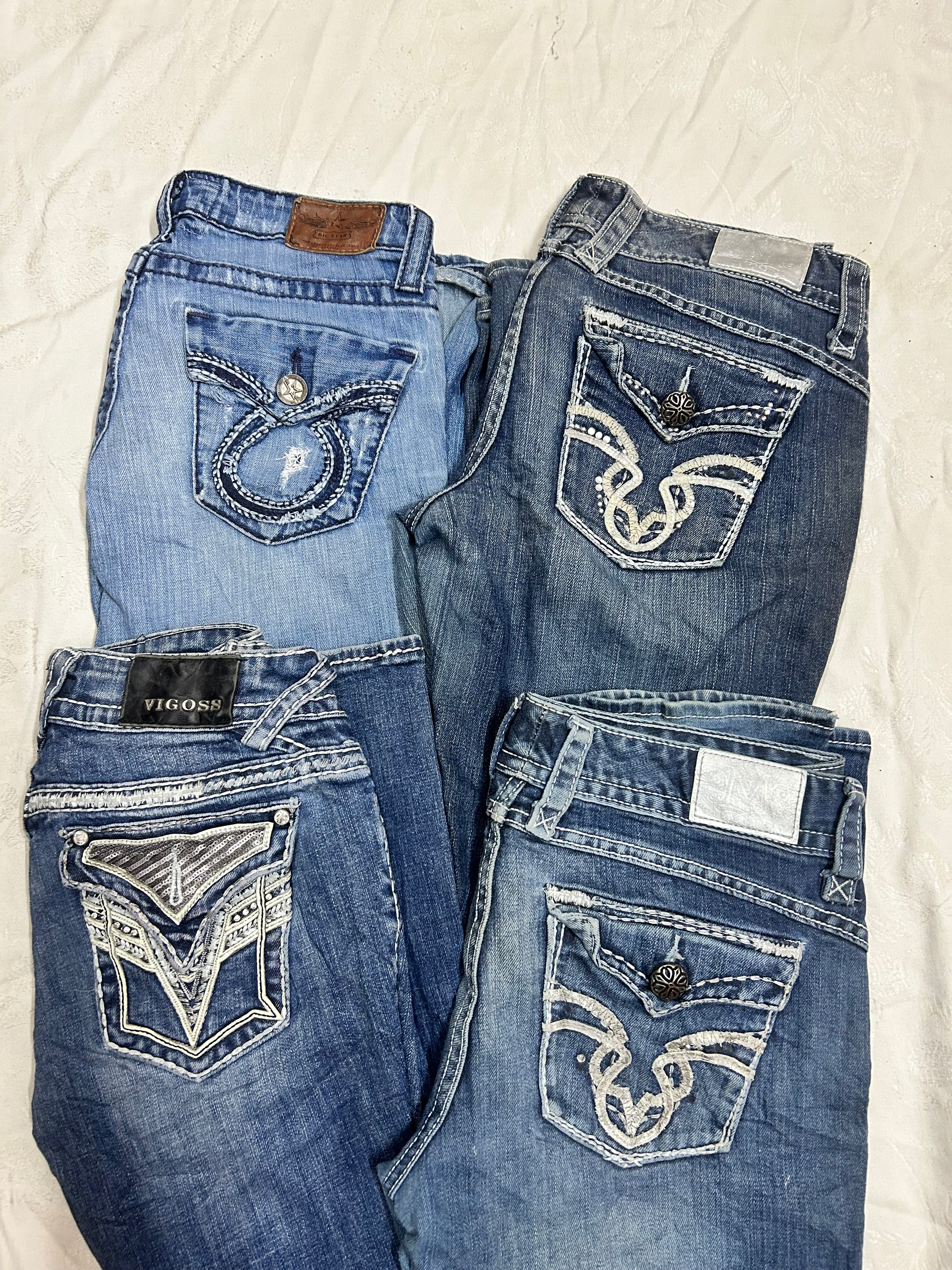 Y2k embellishments flare jeans