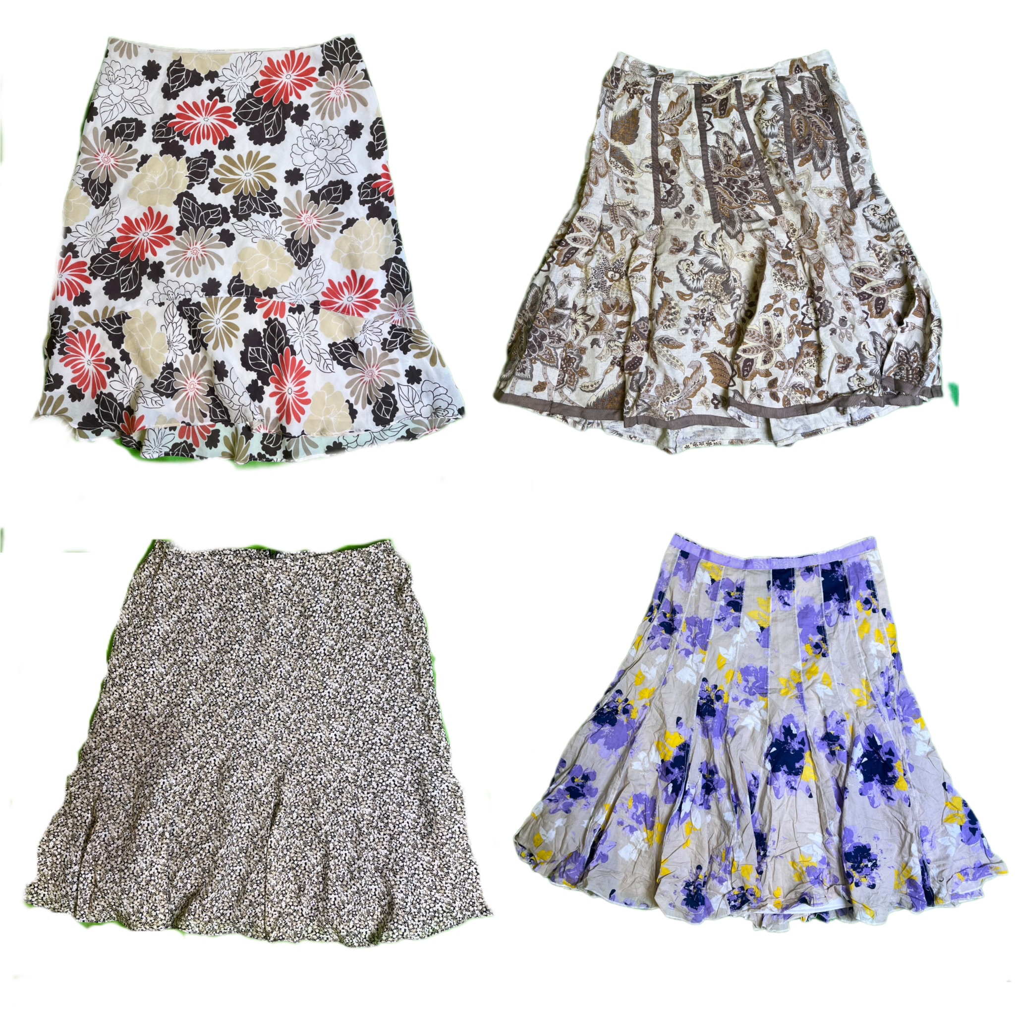 Y2K Poly Maxi Skirts RE-2855