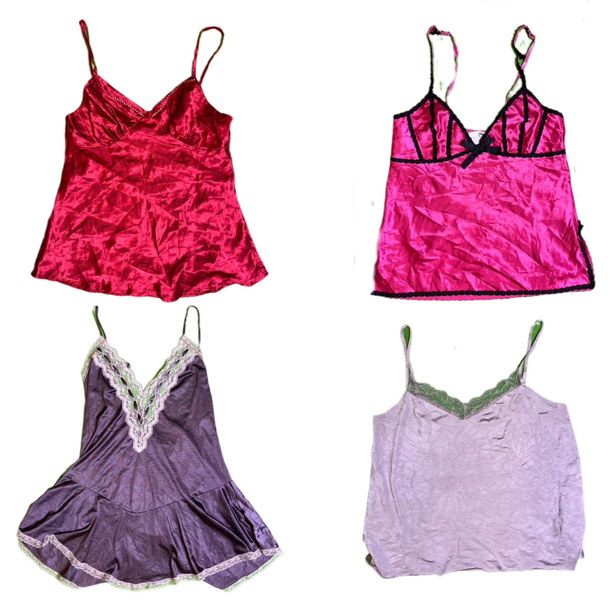 Y2K Silk Cami Tops  RE-2859