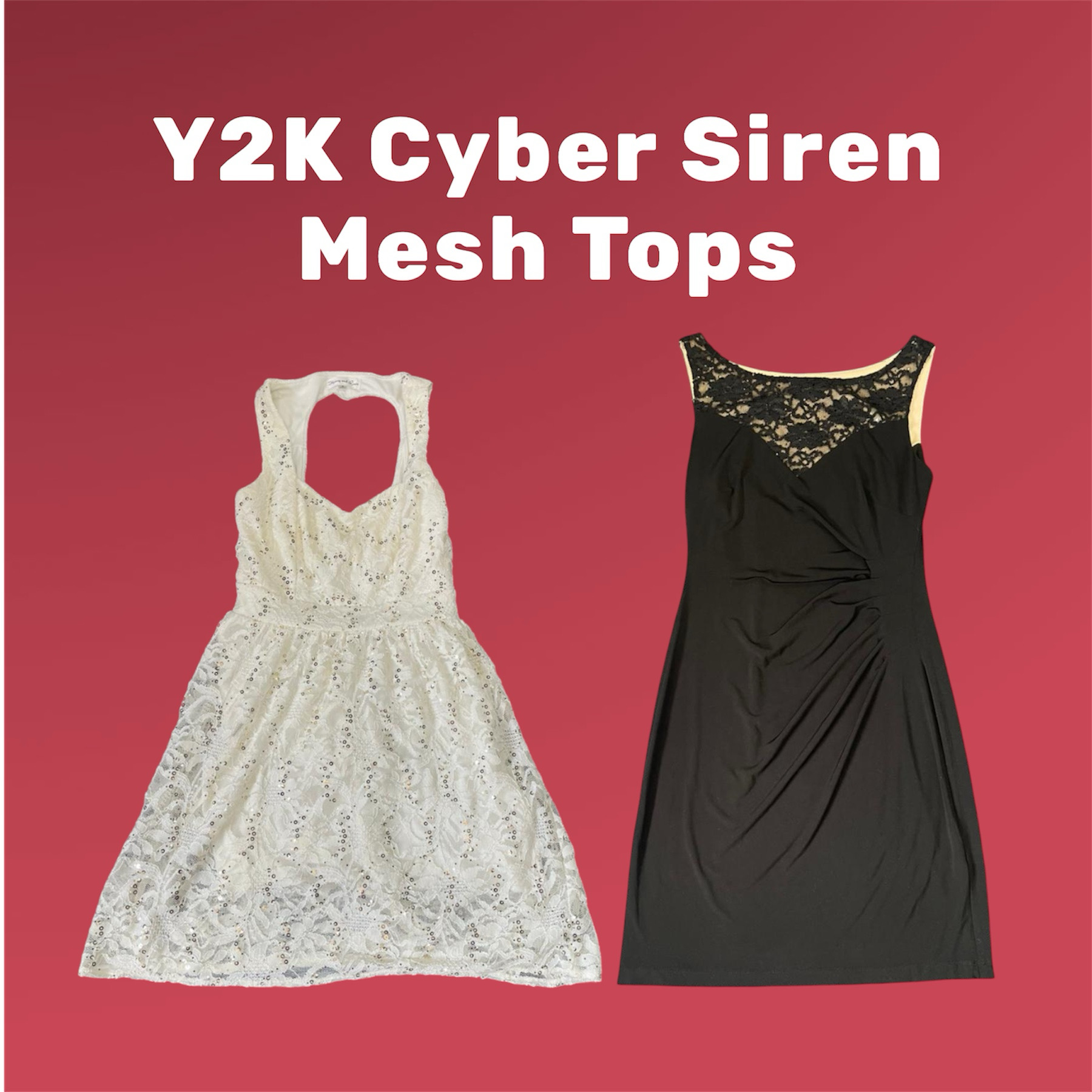 Y2K Cyber Siren Mesh Tops - (12/03)