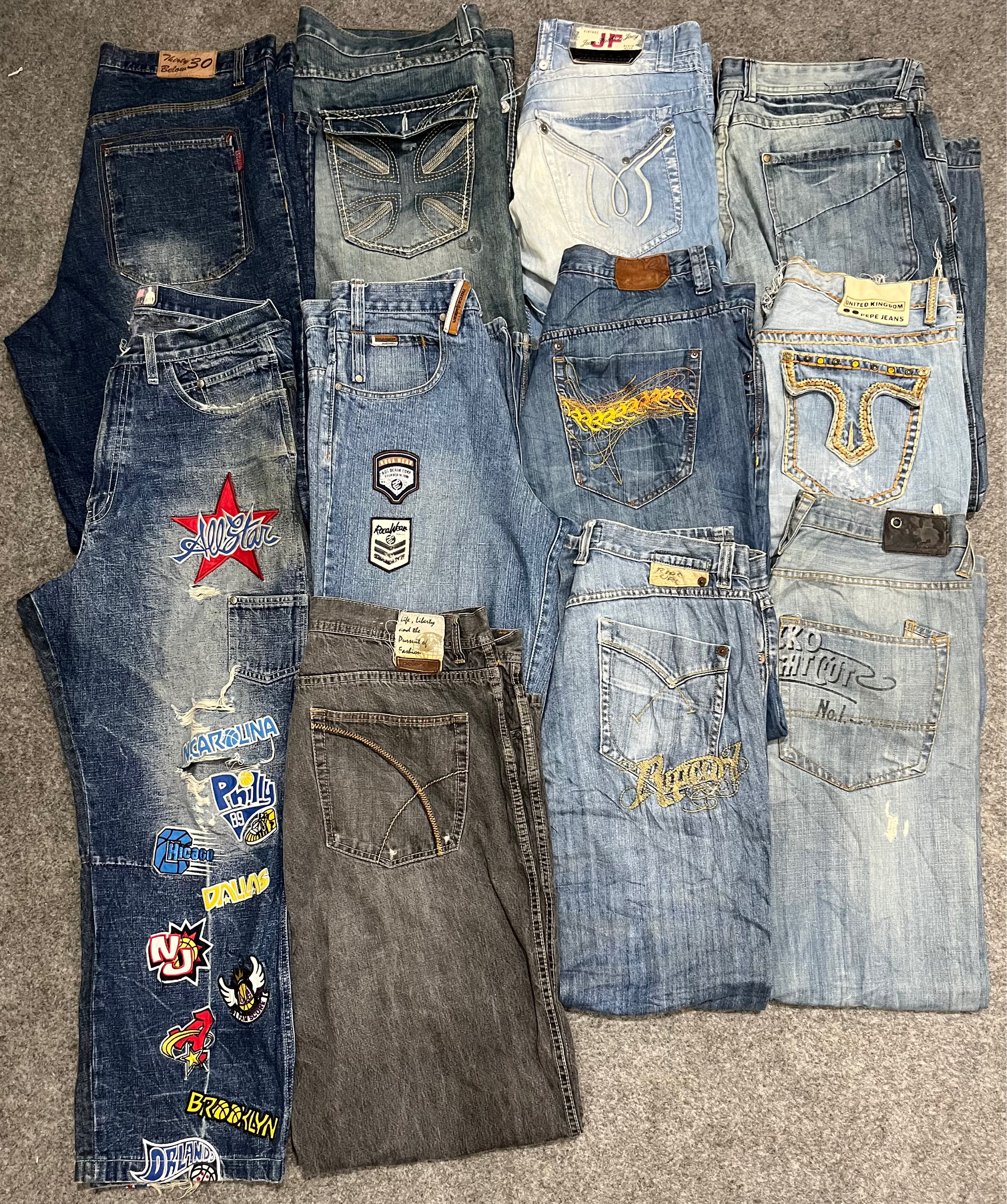 Hip Hop Embroidery Jeans Pants