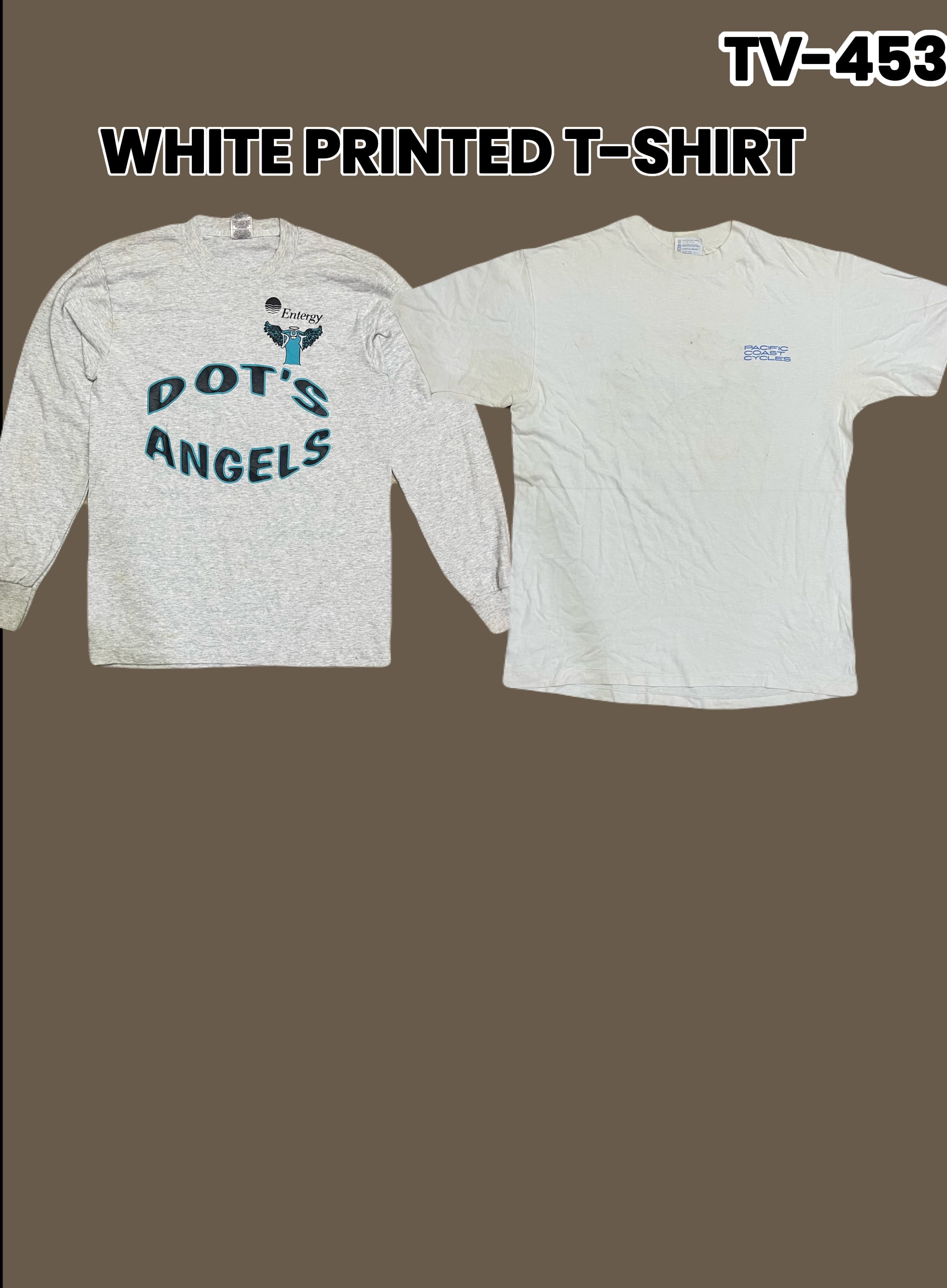 White Printed T-shirt Tv-453