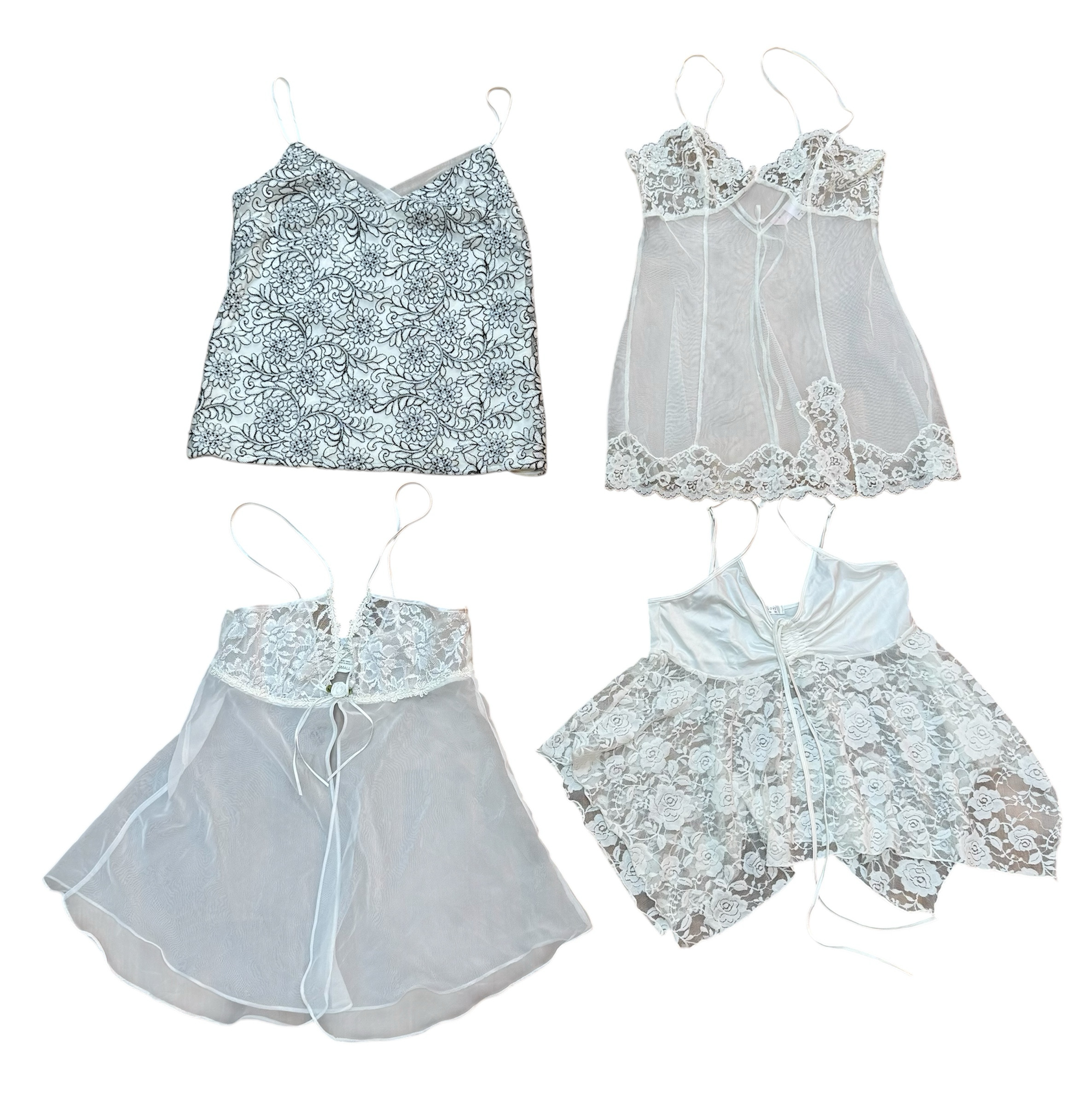 Y2K White lace Trim Tops 10 pcs At 628