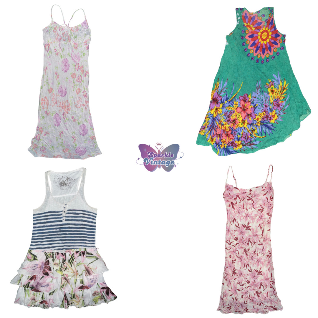 Vintage Y2K Floral Summer Dress Bundle (SV-025)