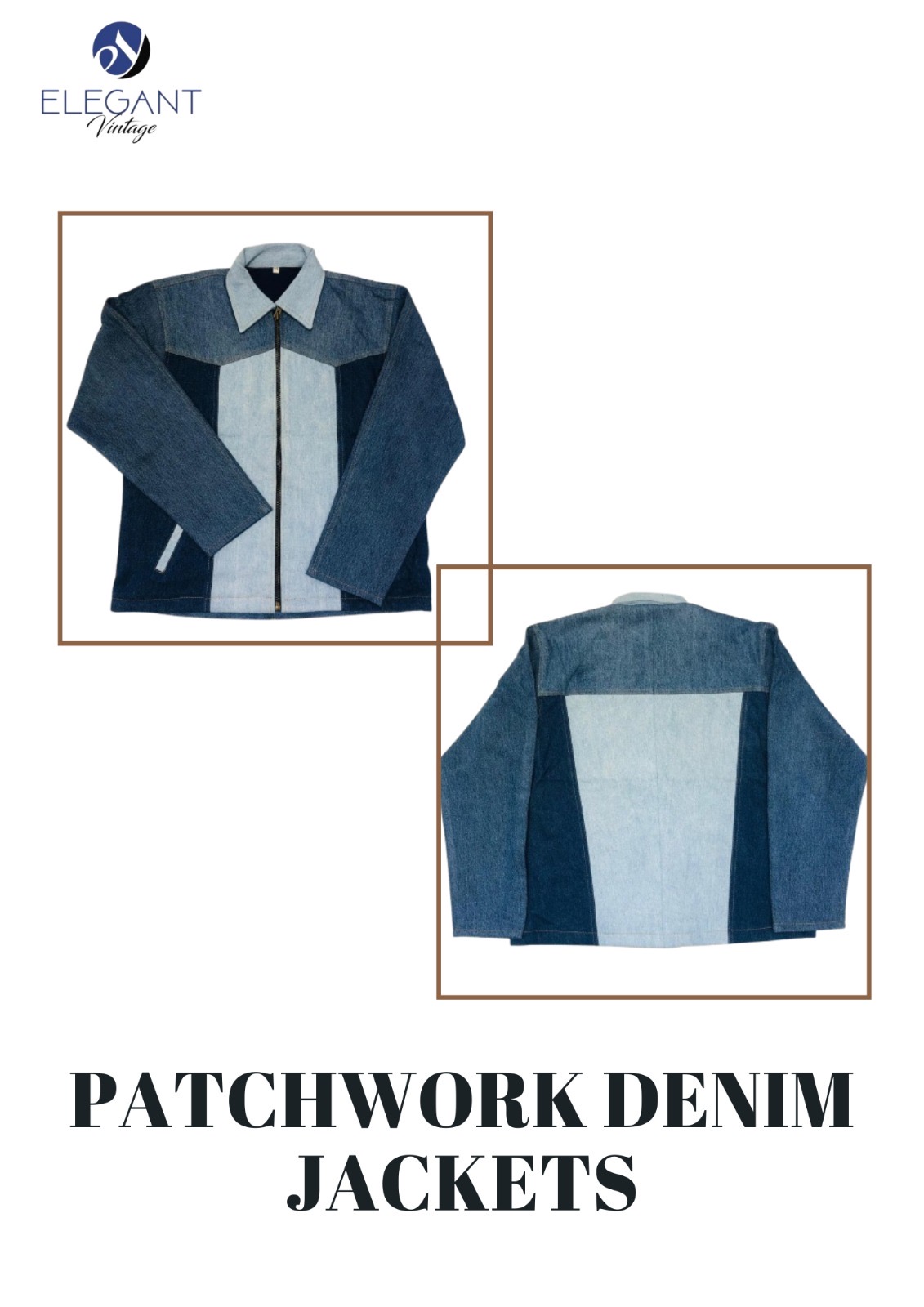 UPCYCLED Patchwork Denim Jackets - EVR0214