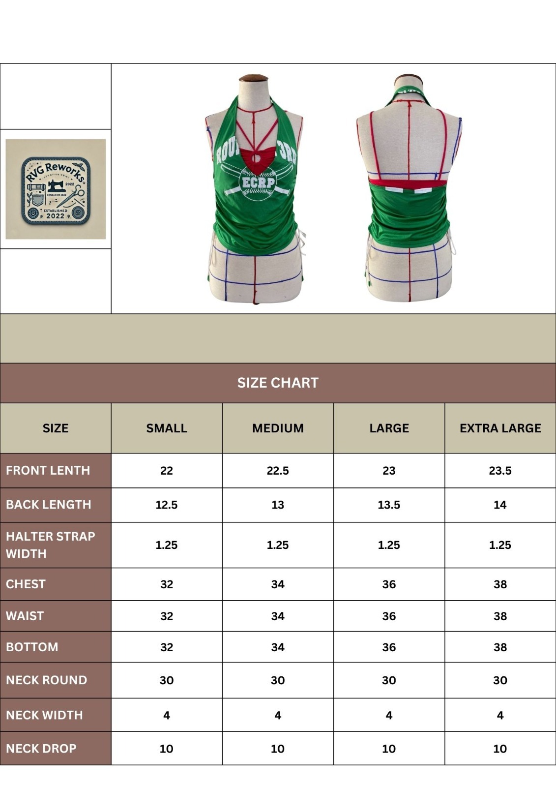 Upcycled Graphic Duo Halter Top