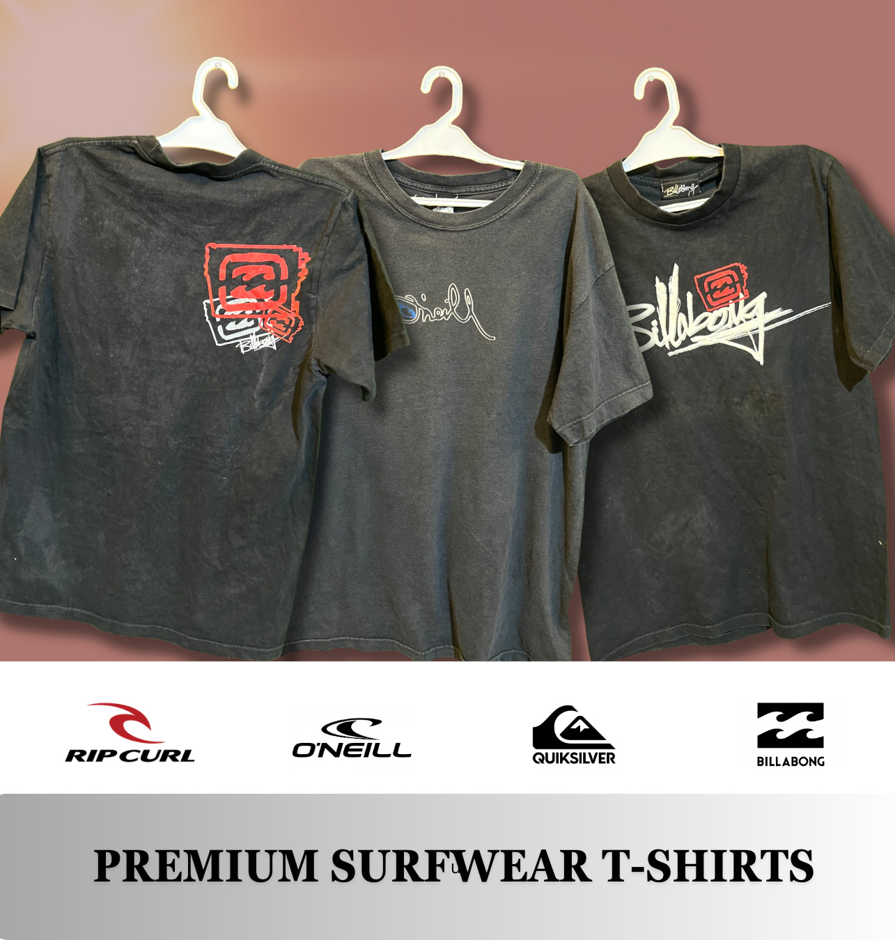 Premium Surfwear T-Shirts (QuikSilver, O'Neil' Rip..
