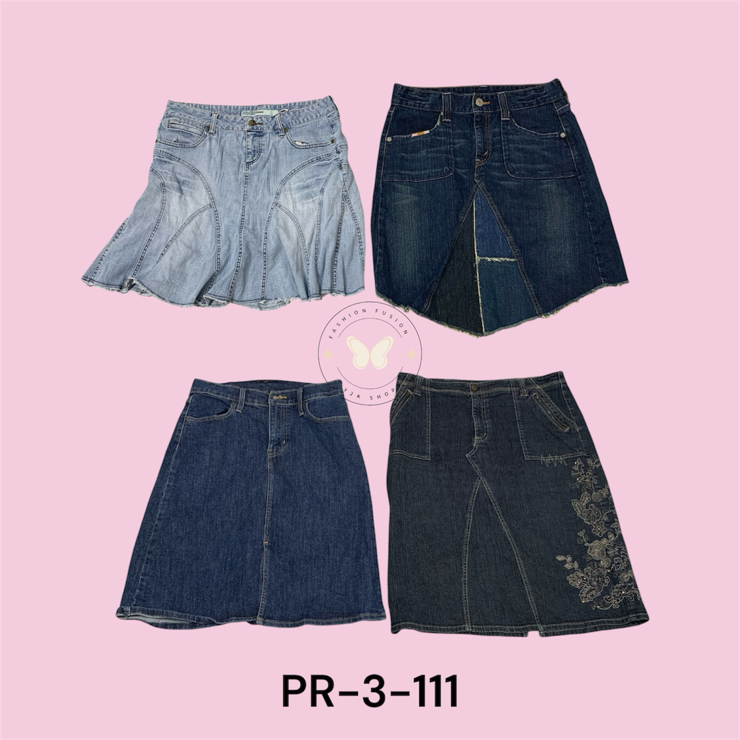 (PRClassic High-Waist Denim Midi Skirt – Light Blu..