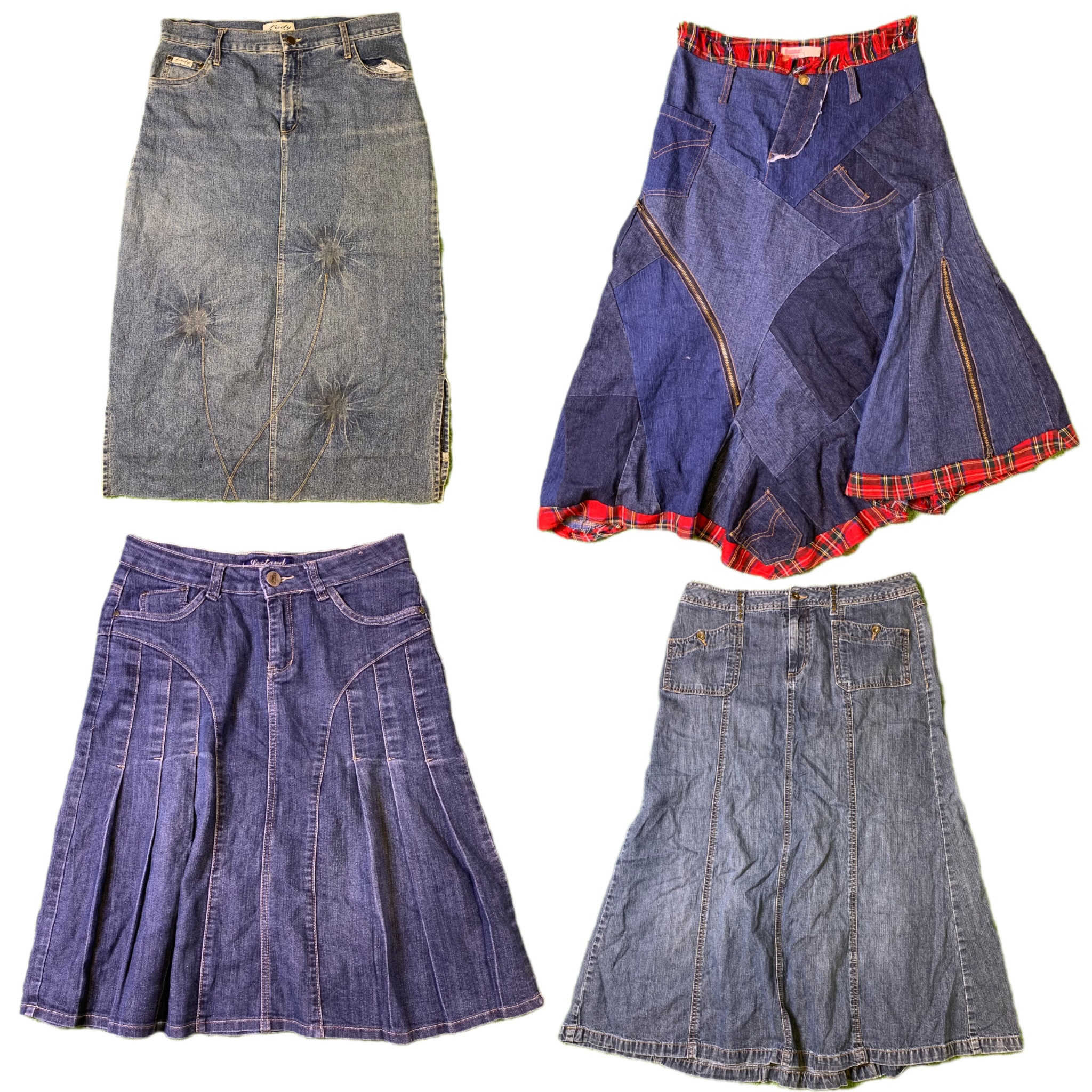 Y2K NYC IT Girl Denim Maxi Skirts RW-1669