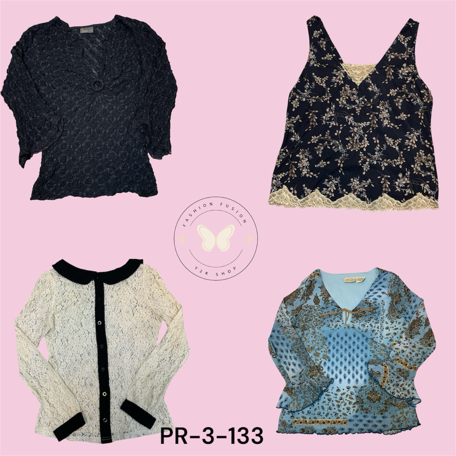 Ladies Poly Printed Blouse – Casual Fashion Top (P..