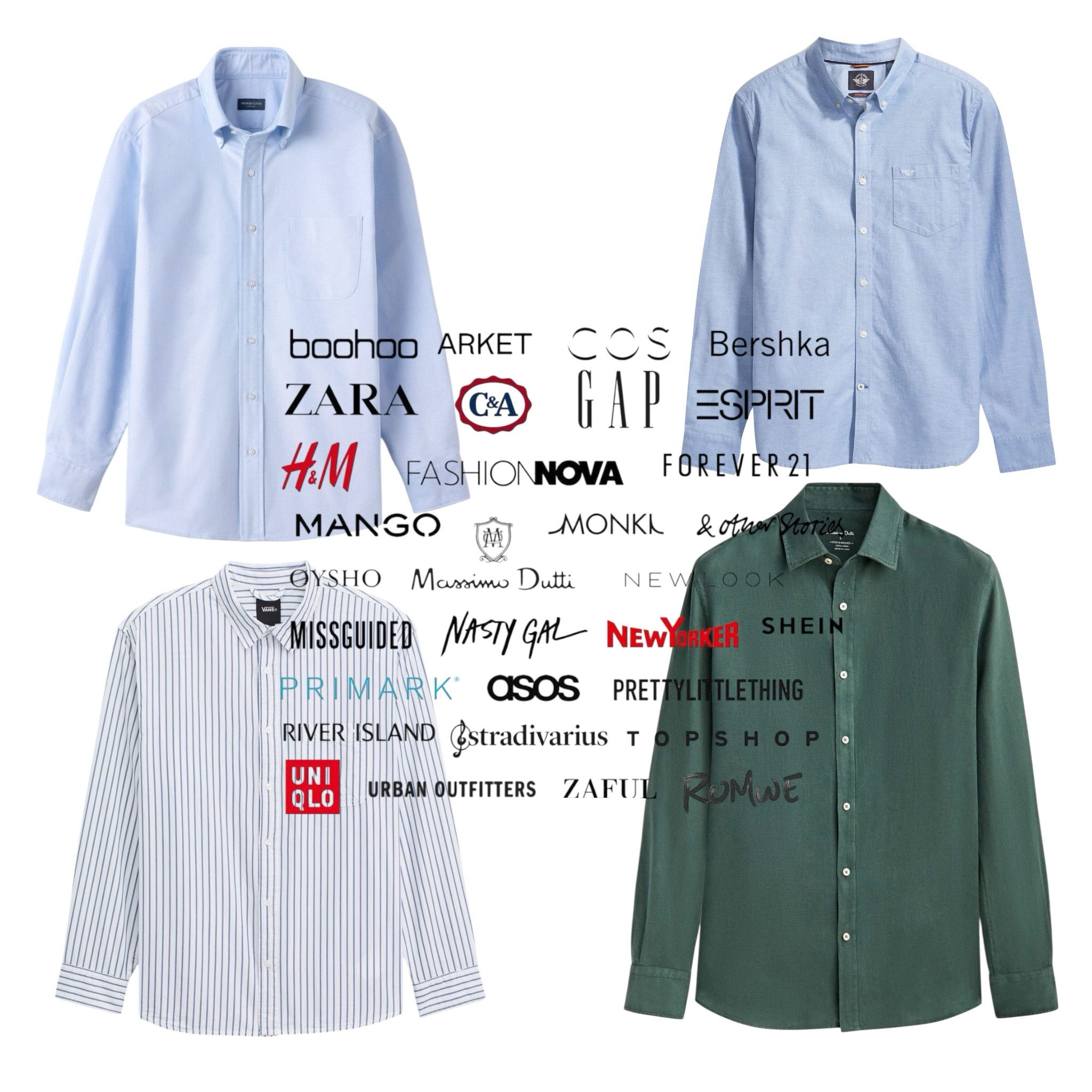 Fashion branded cotton button down shirts