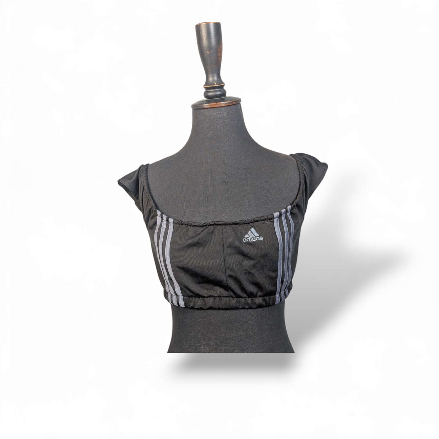 UPCYCLED ADIDAS OFF SHOLUDER TOP