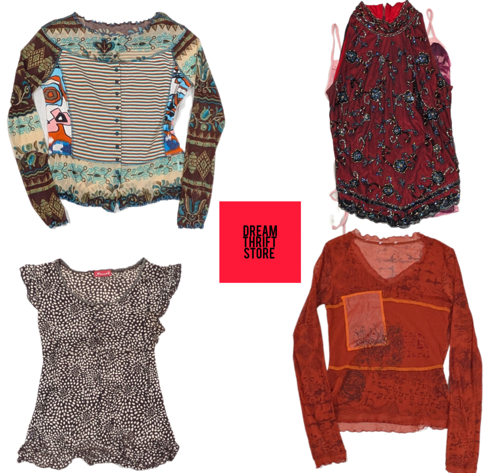 GIVING PURE Y2K GRUNGE VIBE TOPS