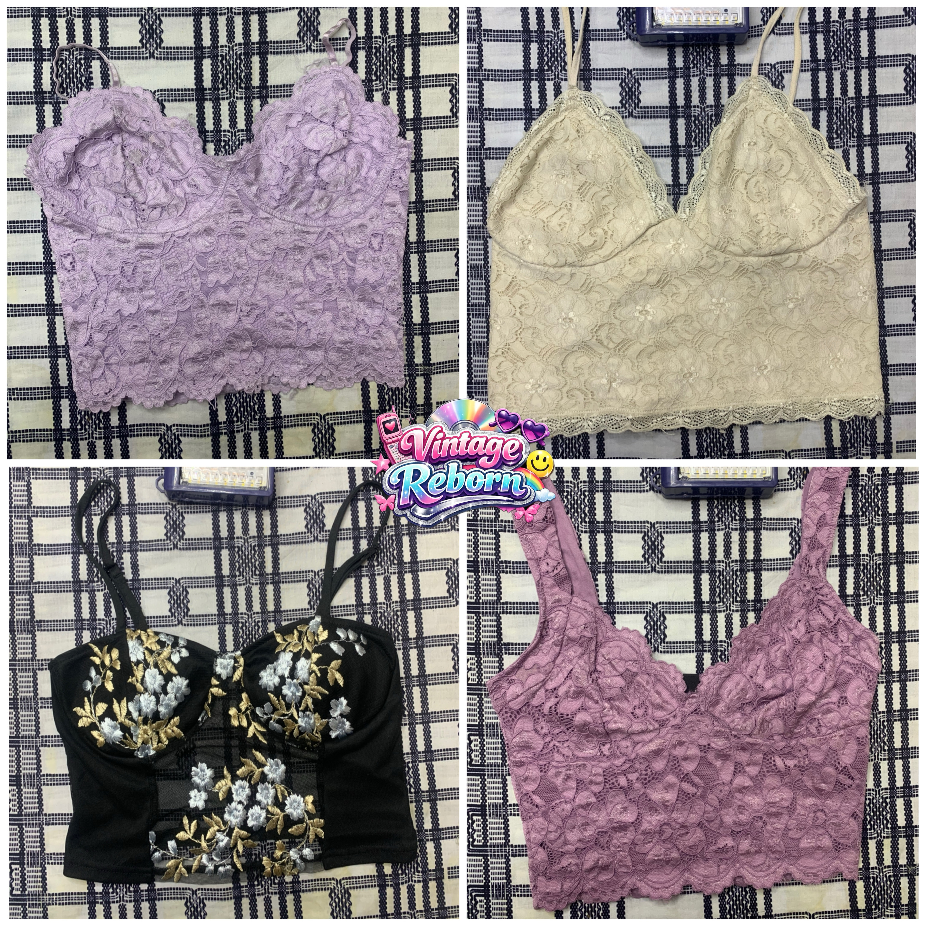 Y2K Vintage Lace Corset & Cami Top Lot | VR-251