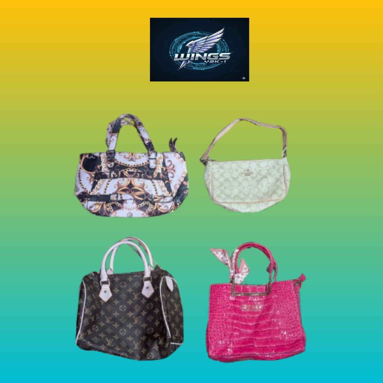 Mixed branded luxury stylish bags