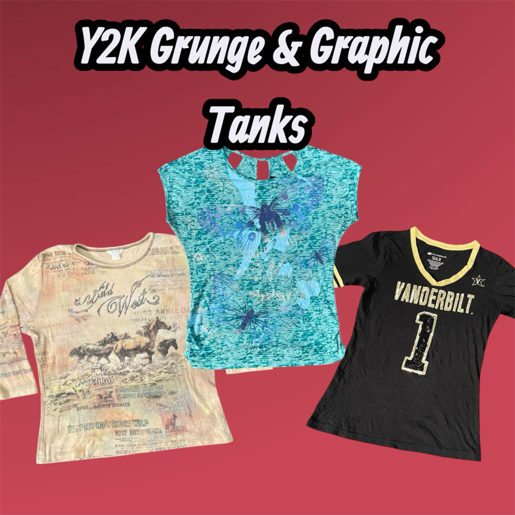 Y2K Grunge & Graphic Tanks - (15/03)
