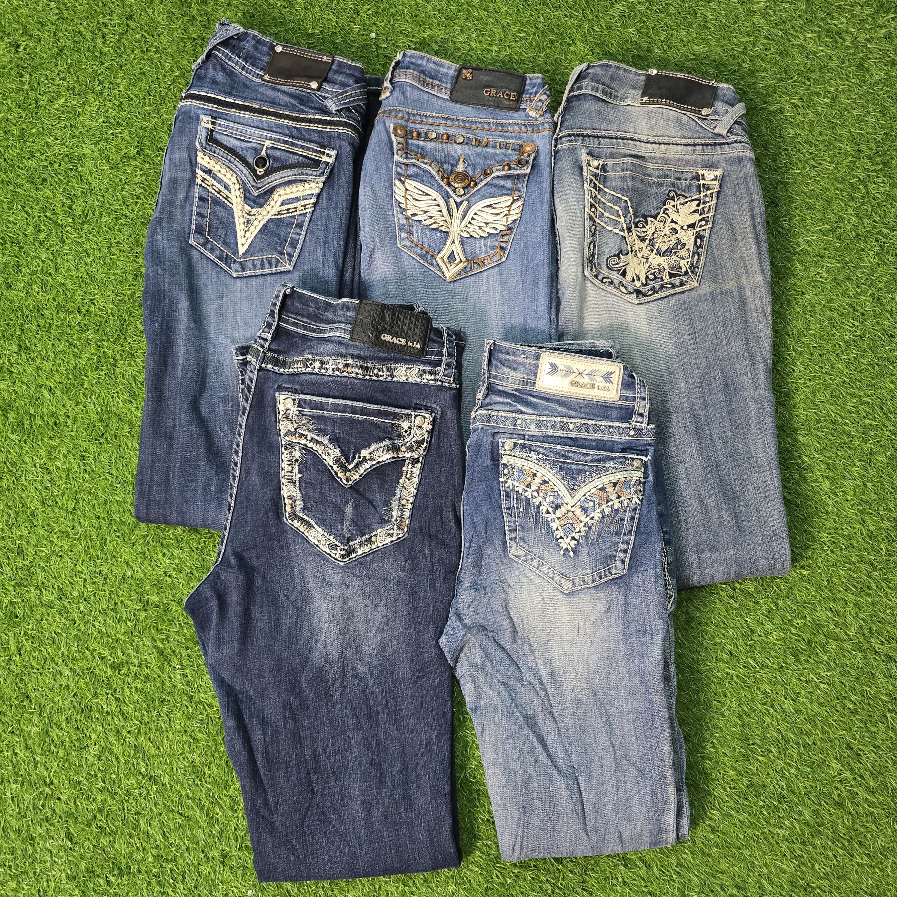 AV-1243 Vigoss | Grace In LA calças jeans misturad..