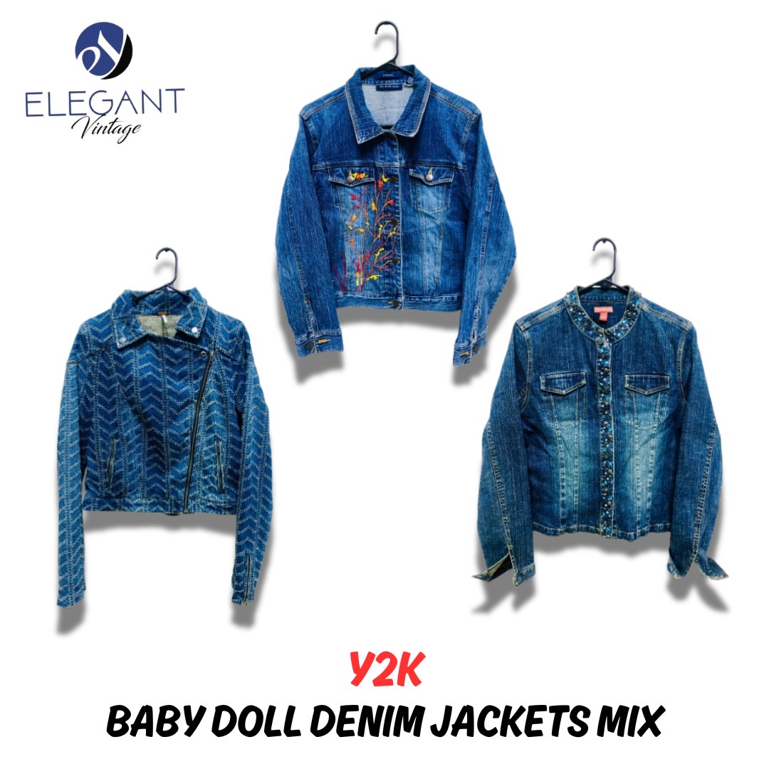 Y2K Denim Doll Denim Jackets - EV0499