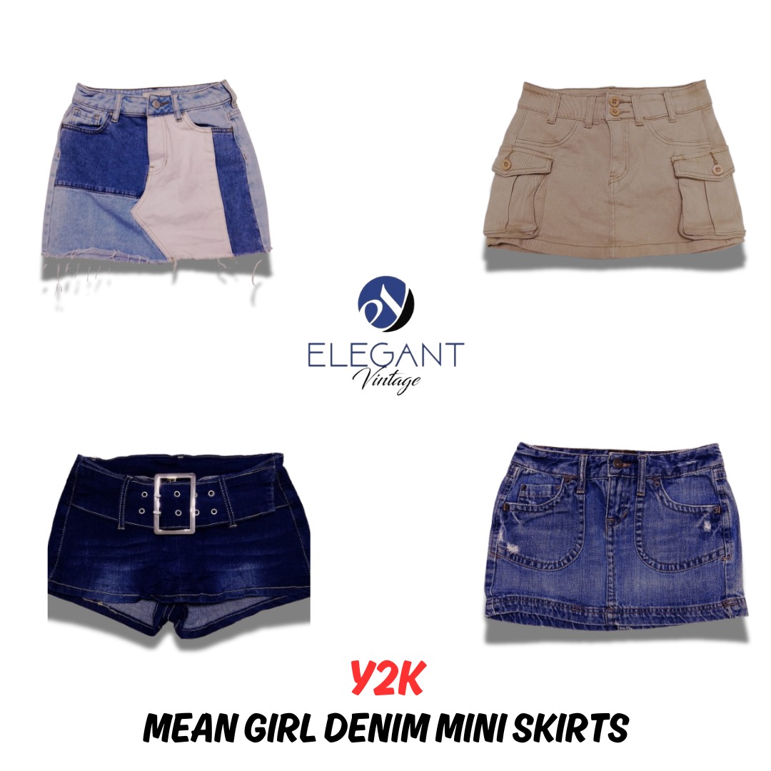 Y2K Mean Girl Denim Mini Skirts - EV0526