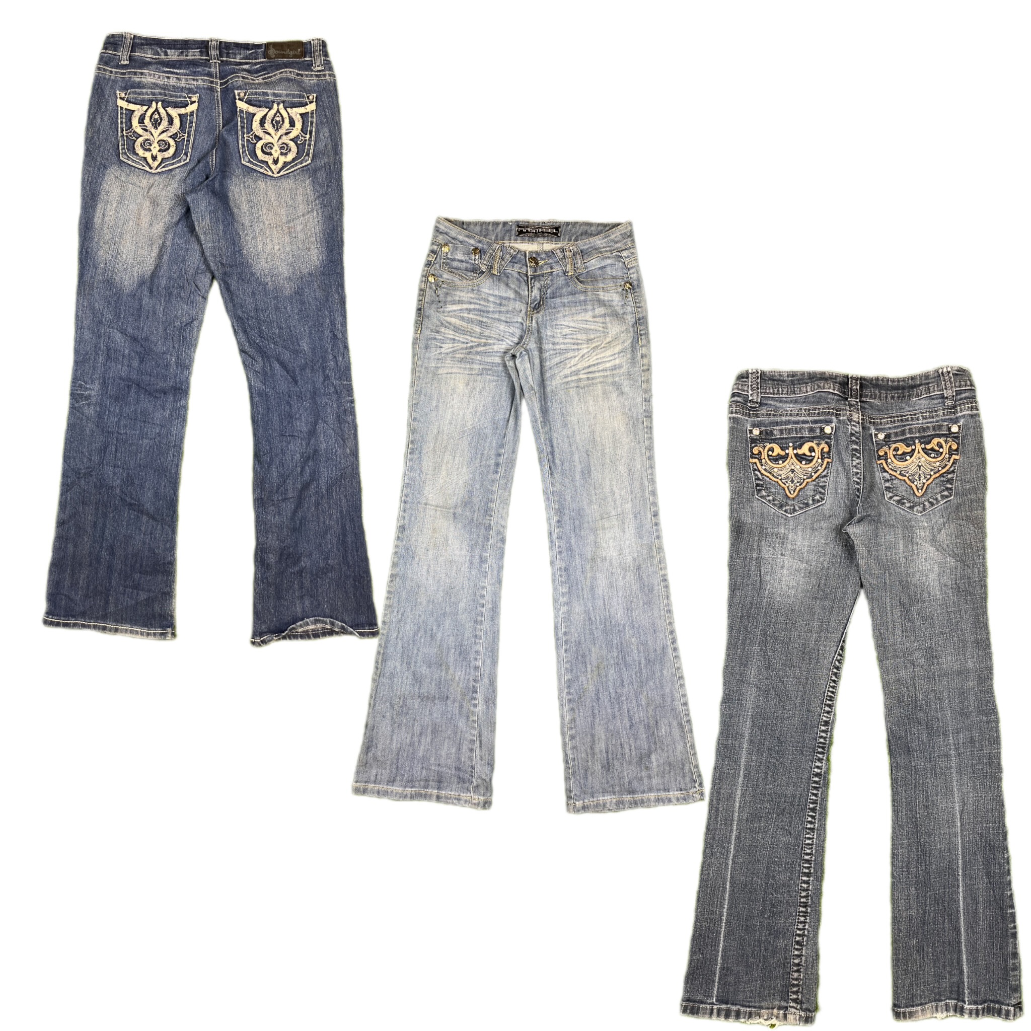 Y2K NYC IT Girl Denim Flare Jeans RE-2869
