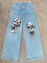 CR0036 Rework Embriodery Baggy Jeans - 13 Pcs