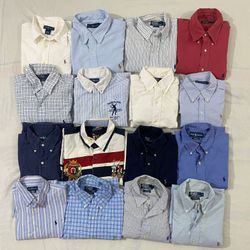 Mens Ralph Lauren Button Down Shirts - 46 pieces