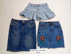 Denim Micro Mini Skirts