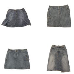 Y2K Denim Midi Skirts