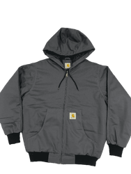 Carhartt Rework Stil graue Kapuzenjacke