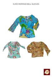 Euro Mermaid Bell sleeves Y2K Tops