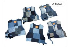 Gilet de relooking en tissu jean 50 pcs