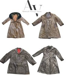 Y2k leather stylish trenchcoats