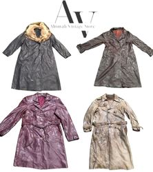 Y2k leather trenchcoats